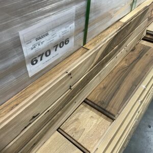 Hardwood – Brazilian Guajuvira – Millrun – 5 x 3/4″ – Pecan – Natural Mat 10%