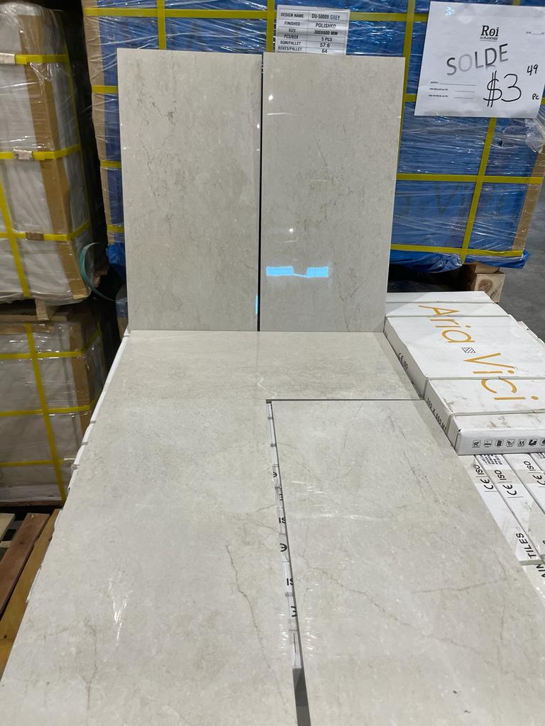 Porcelain - Du Grey 50009 - 12 x 24 - Polished Rectified