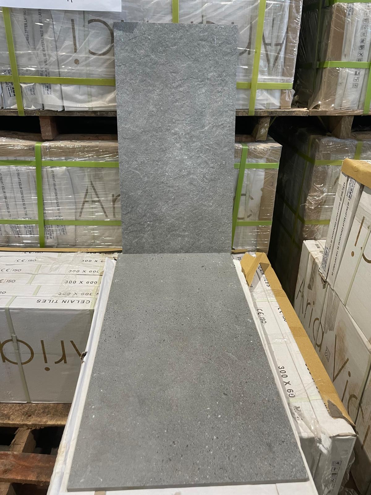 Porcelain Tile - 12 x 24 - Flake Fume - Matt Slate Punch Ultra Mat R11 - Aria Vici