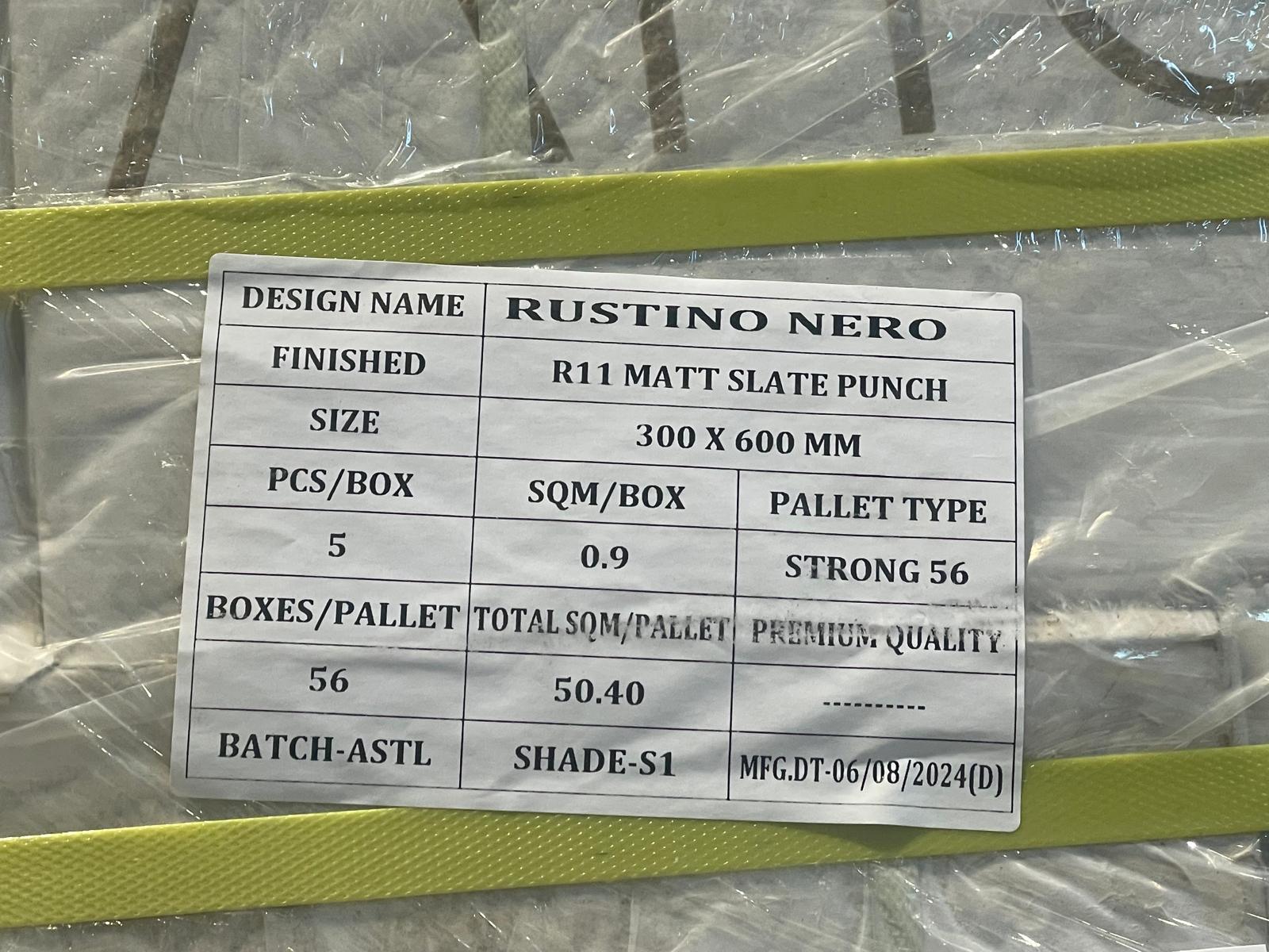 Porcelain Tile - 12 x 24 - Rustino Nero - Matt Slate Punch Ultra Mat R11 - Aria Vici - Image 4