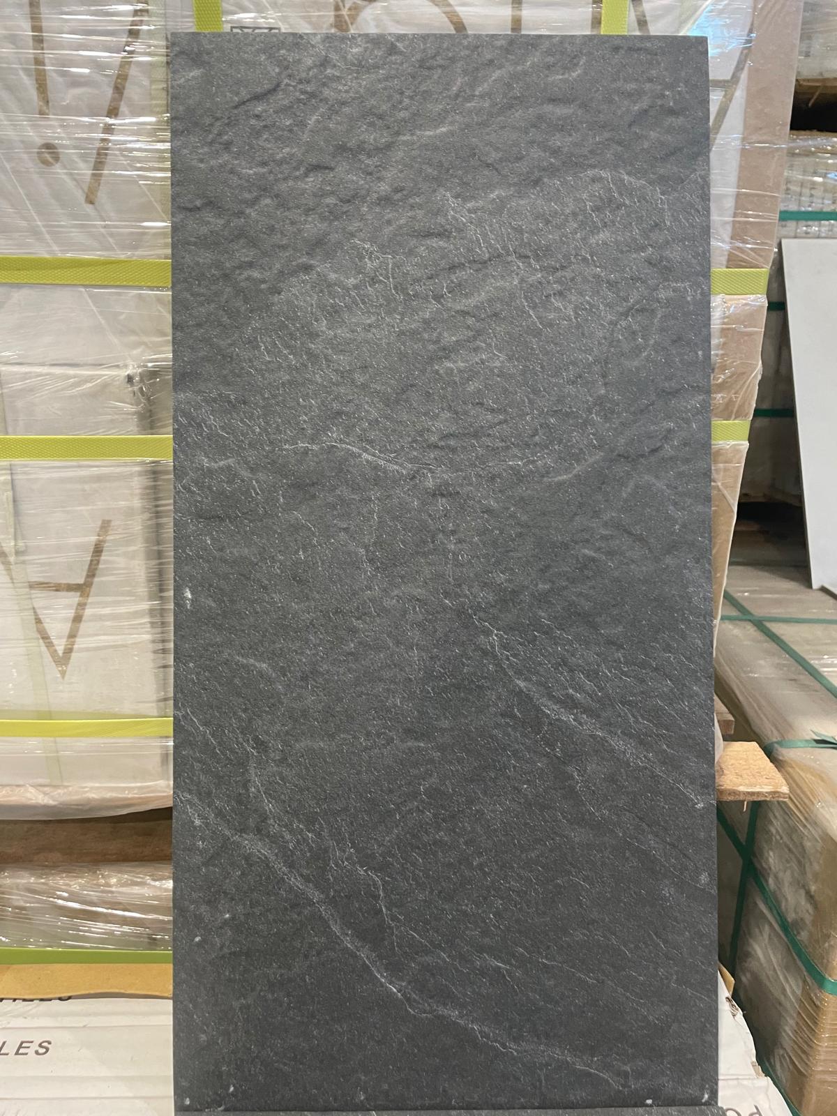 Porcelain Tile - 12 x 24 - Rustino Nero - Matt Slate Punch Ultra Mat R11 - Aria Vici - Image 3