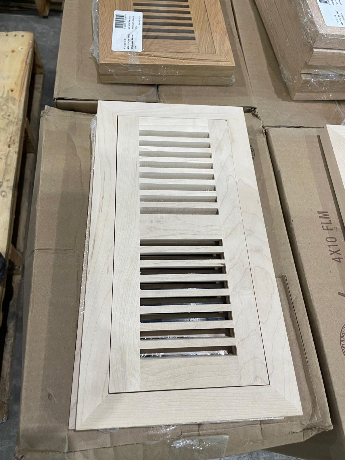 Unfinished Hard Maple Air Vent - 4 x 10, 3/4" Thick - Premontex - Image 3