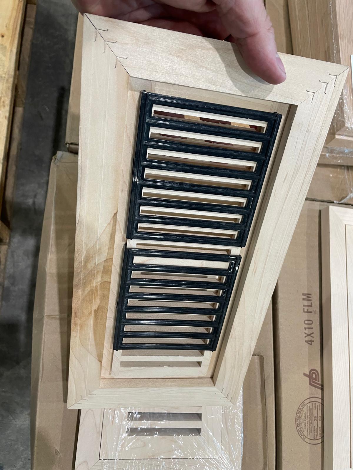 Unfinished Hard Maple Air Vent - 4 x 10, 3/4" Thick - Premontex - Image 2