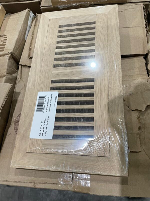 Unfinished White Oak Air Vent - 4 x 10, 5/8" Thick - Premontex - Image 3