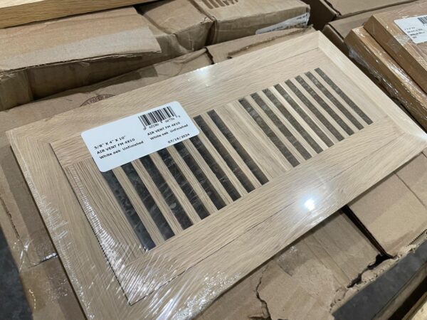 Unfinished White Oak Air Vent - 4 x 10, 5/8" Thick - Premontex