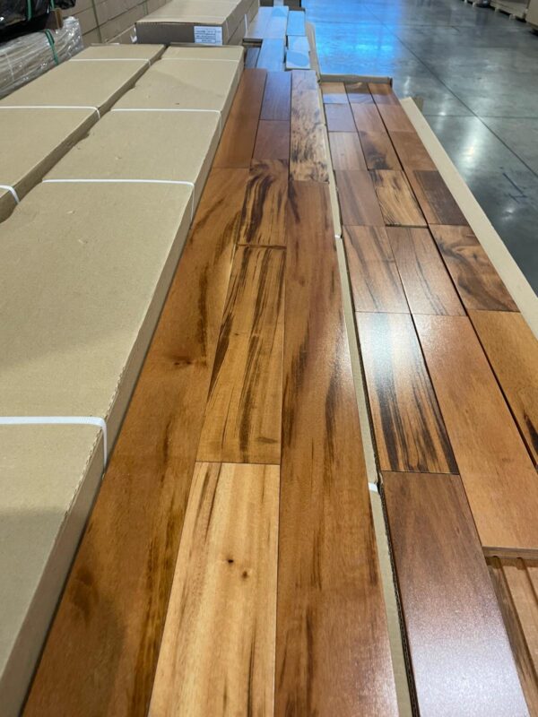 Hardwood - Brazilian Tigerwood Muiracatiara -Natural - 3 1/4 x 3/4" - Select and Better - Satin - Image 2