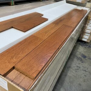 Hardwood – Jatoba Brazilian Cherry – 5 x 3/4″ – Natural – Select and Better – Satin Square Edge