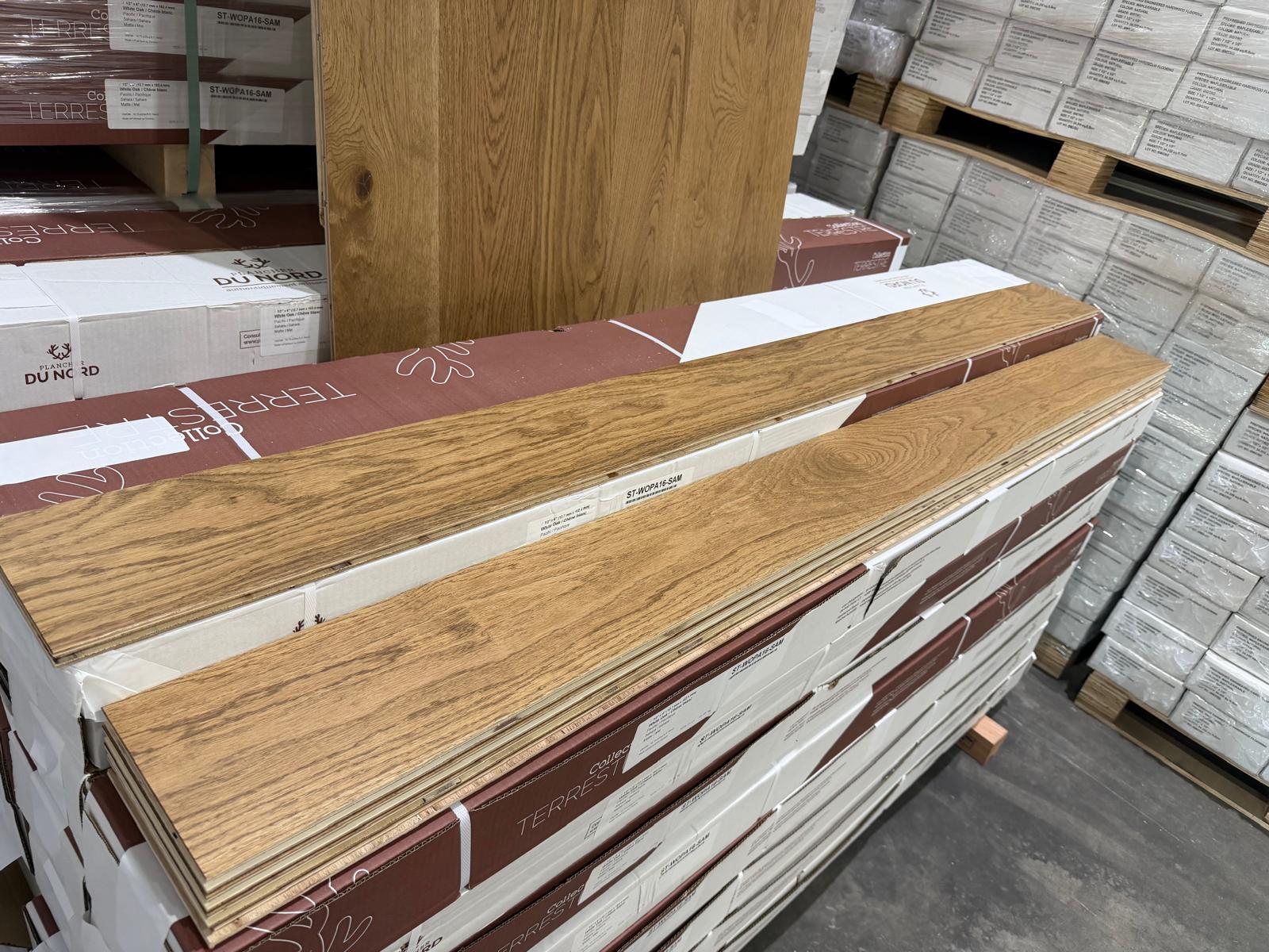 Engineered - White Oak - 6 Inch x 15mm x 4mm Wear Layer - Premium - Sahara - Mat Finish - Plancher Du Nord