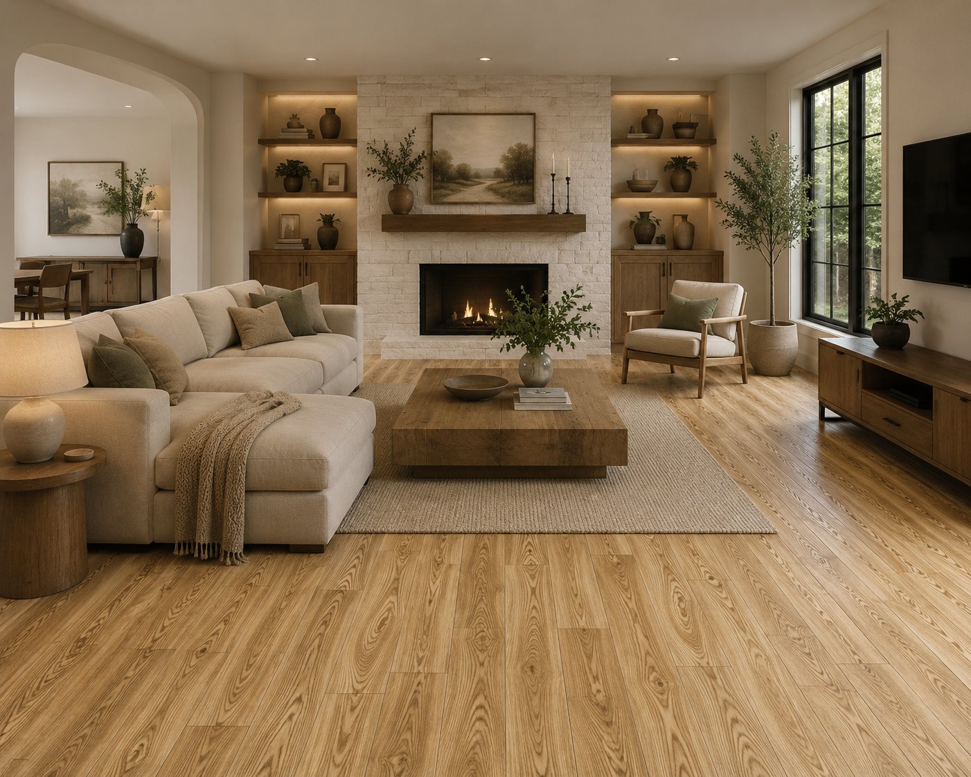 Hardwood - Ash - 2" 1/4 x 3/4" - Distinction - Sahara - Mat Finish - Image 3