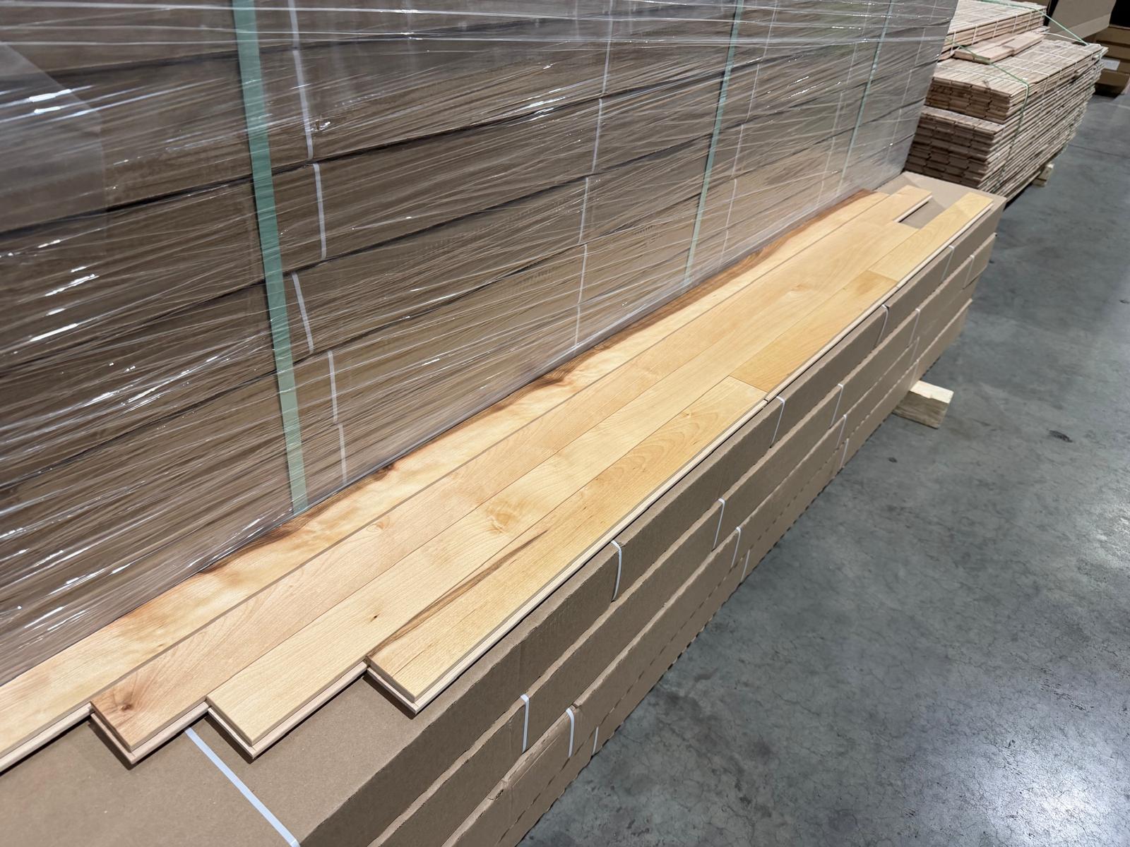 Hardwood - Birch - 2" 1/4 x 3/4" - Can+ - Natural - Mat Finish