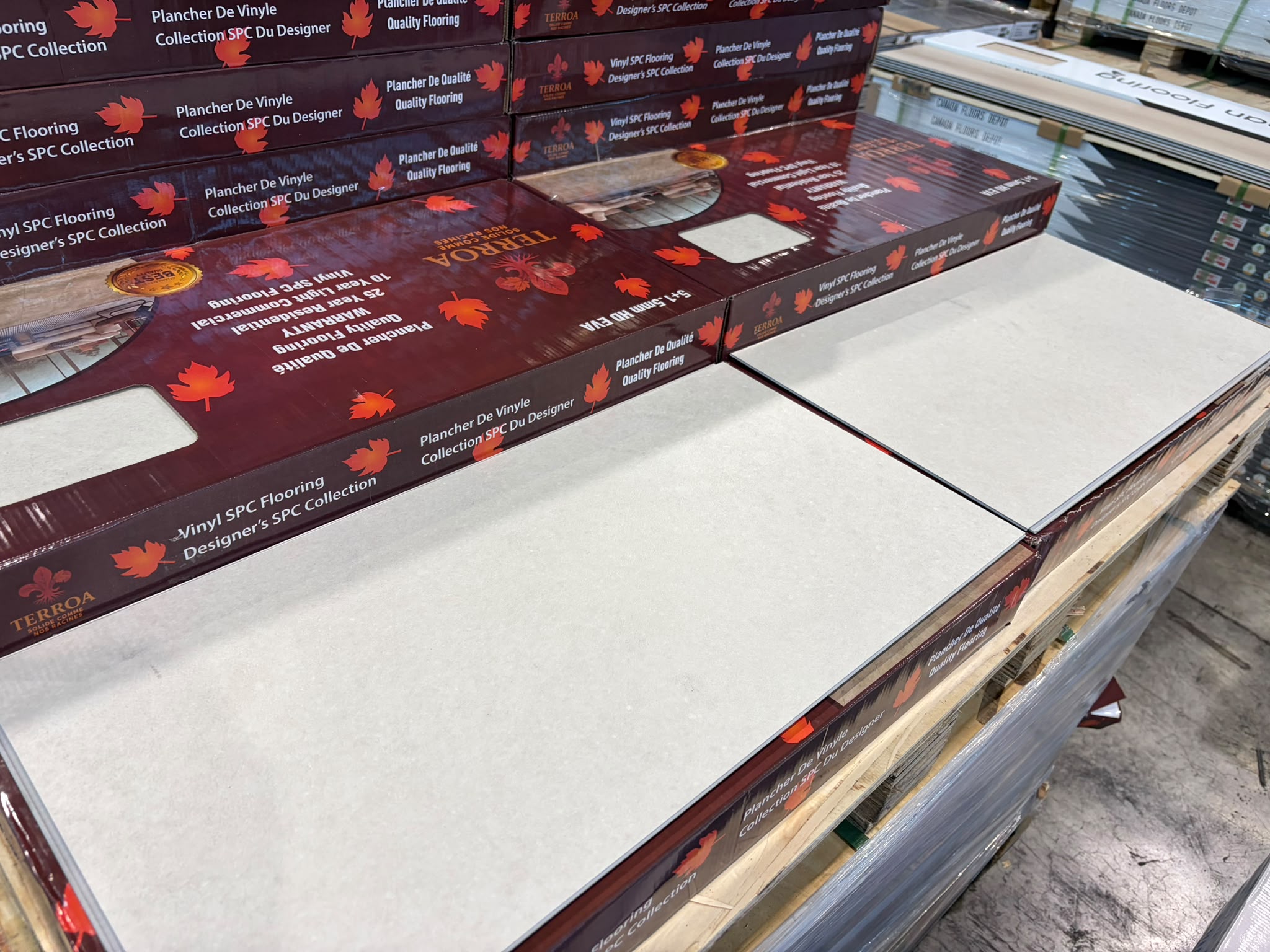 LVT 12x24 Tile - EIR - 6.5mm - With Membrane - Commercial Model T-02 - Terroa
